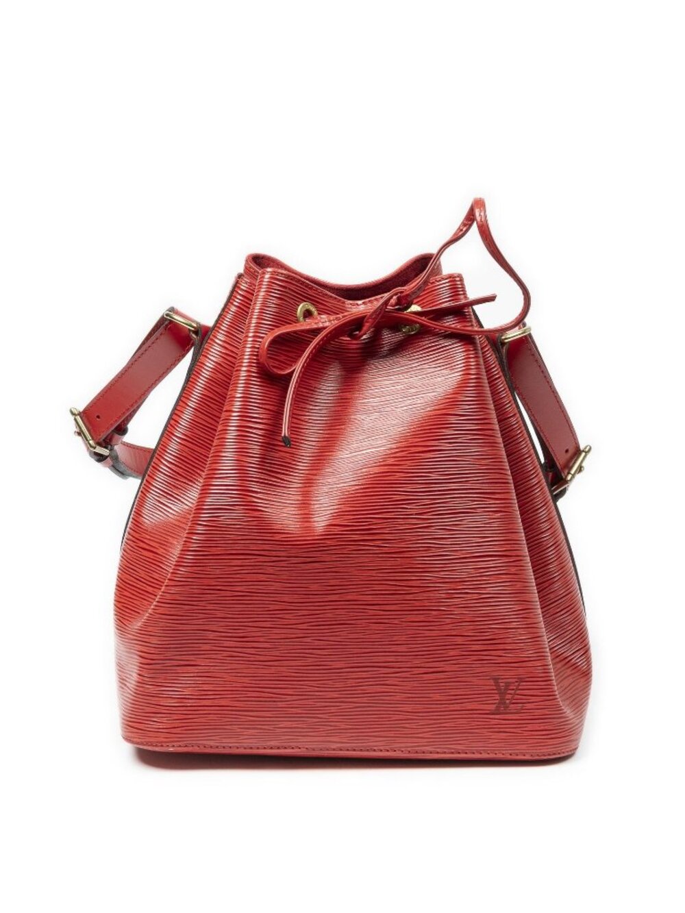 Louis Vuitton Noe Red Epi Bucket Bag